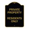 Signmission Designer Series Sign-Residents Only, Black & Gold Heavy-Gauge Aluminum, 24" x 18", BG-1824-9894 A-DES-BG-1824-9894 - alternate 1